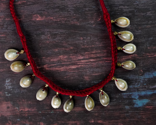 Red Cowries Neckpiece
