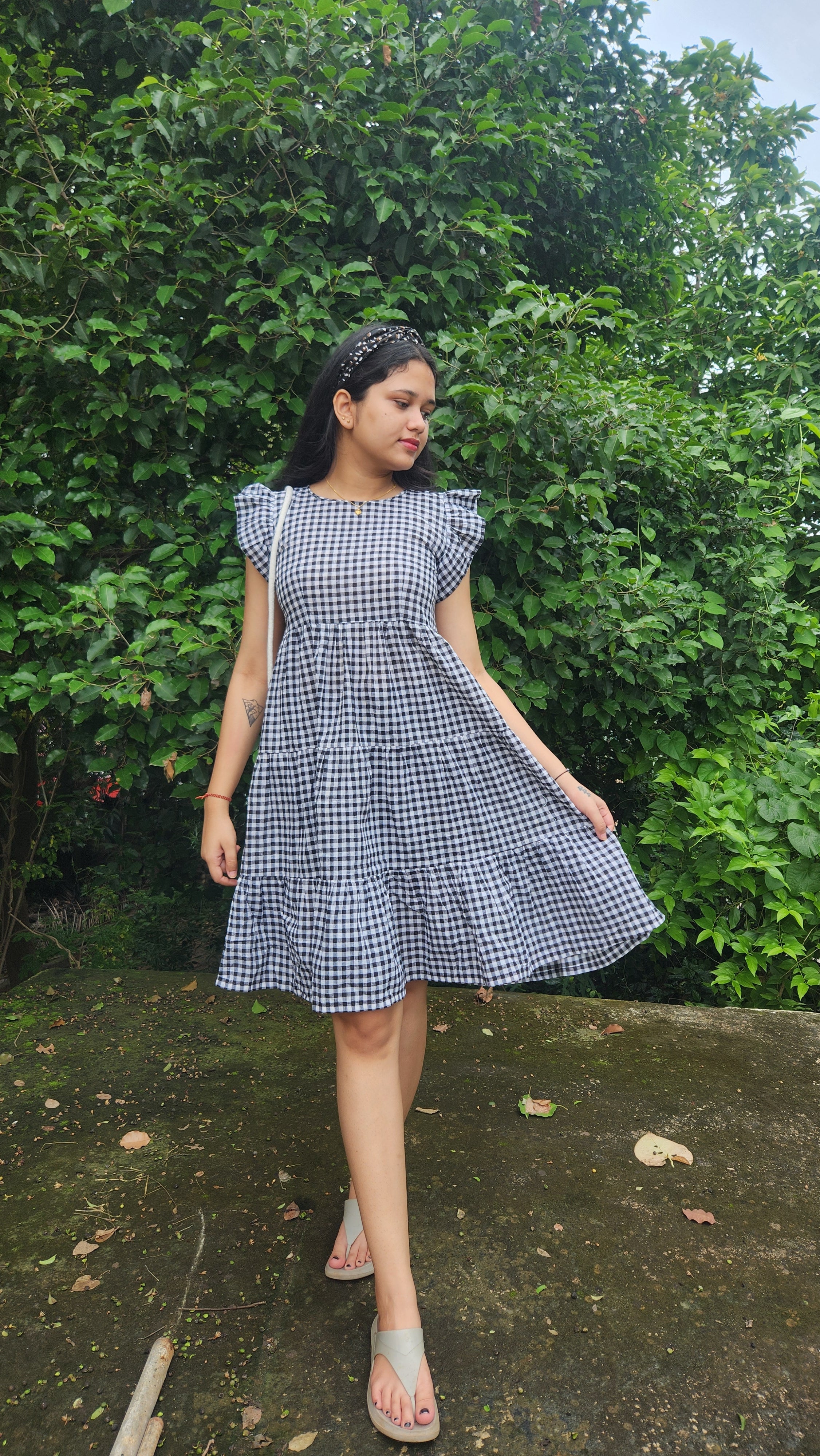 Gingham Grace Tiered Dress