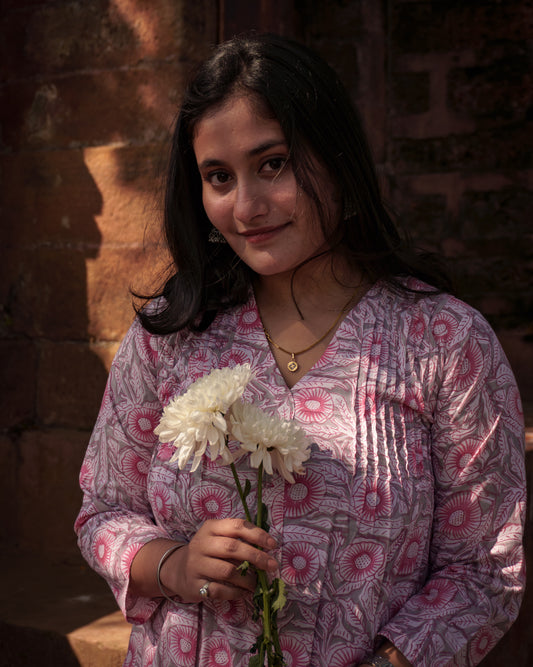 Rosy Elegance Kurta Set