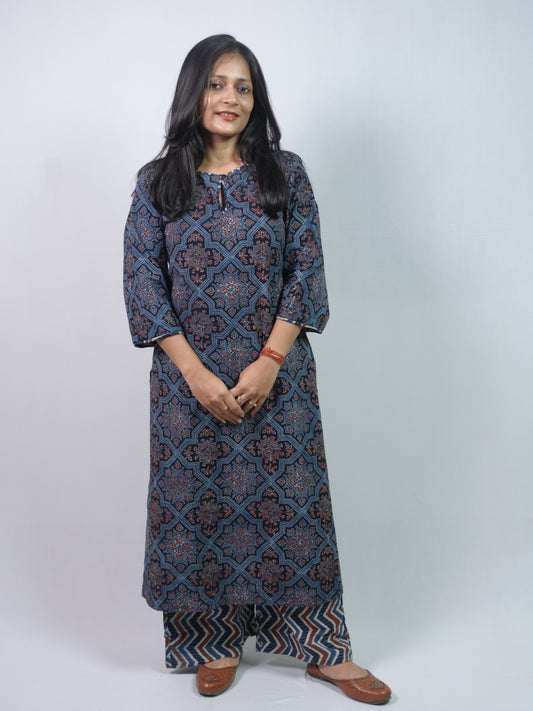Raag Ajrakh Kurta Set