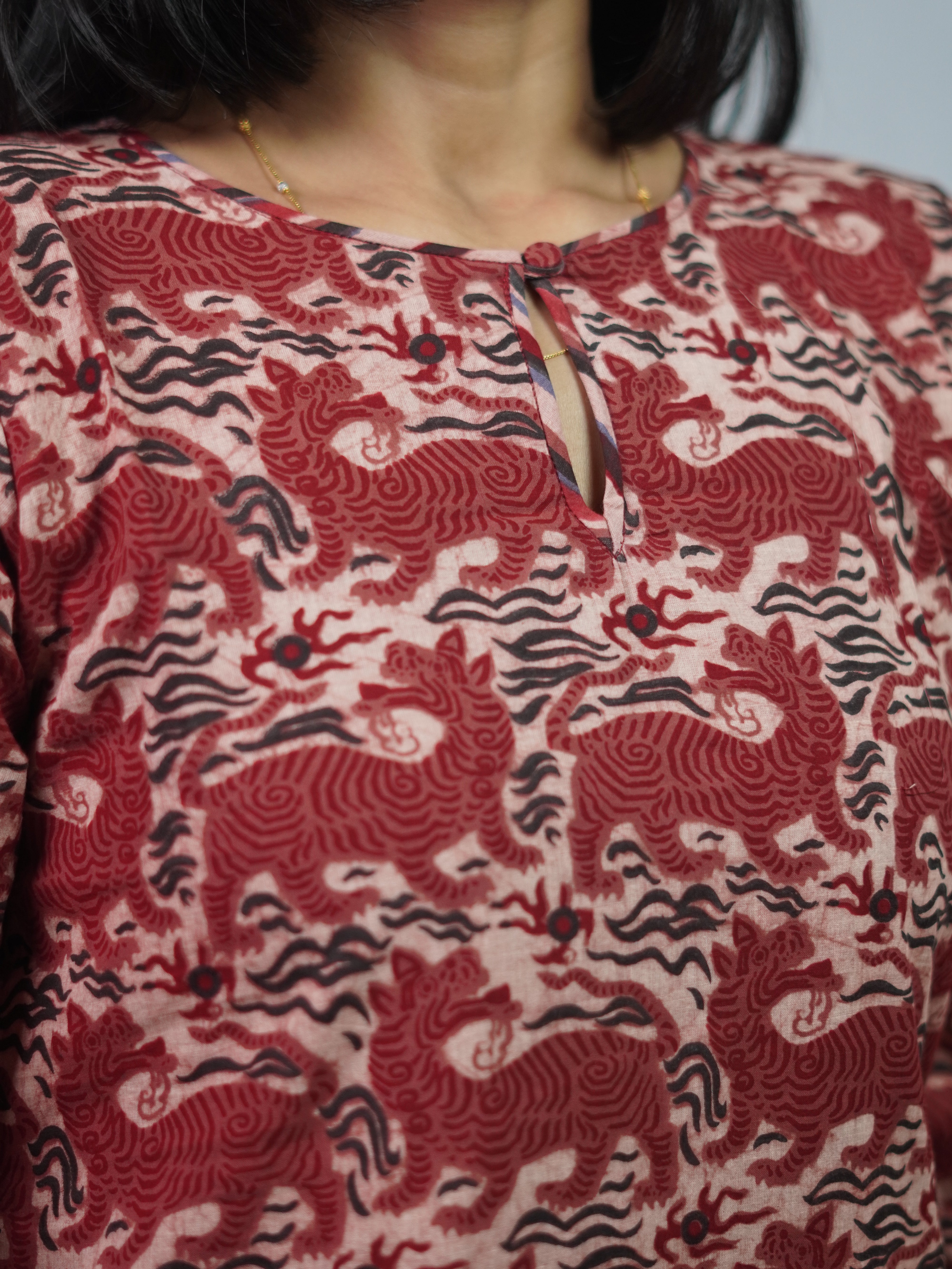 Paakhi Handmade Block Printed Ajrakh Kurta Set