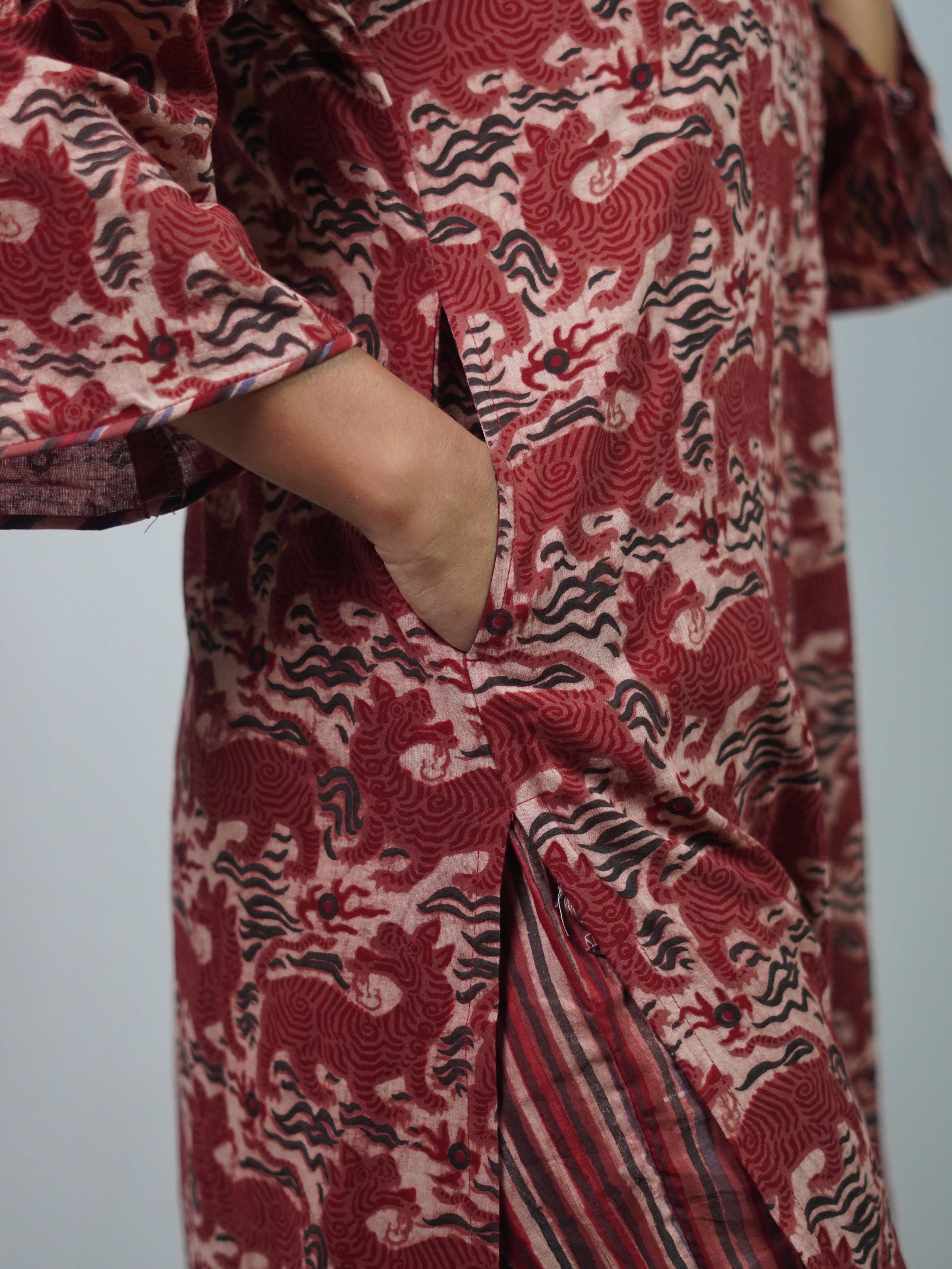 Paakhi Handmade Block Printed Ajrakh Kurta Set