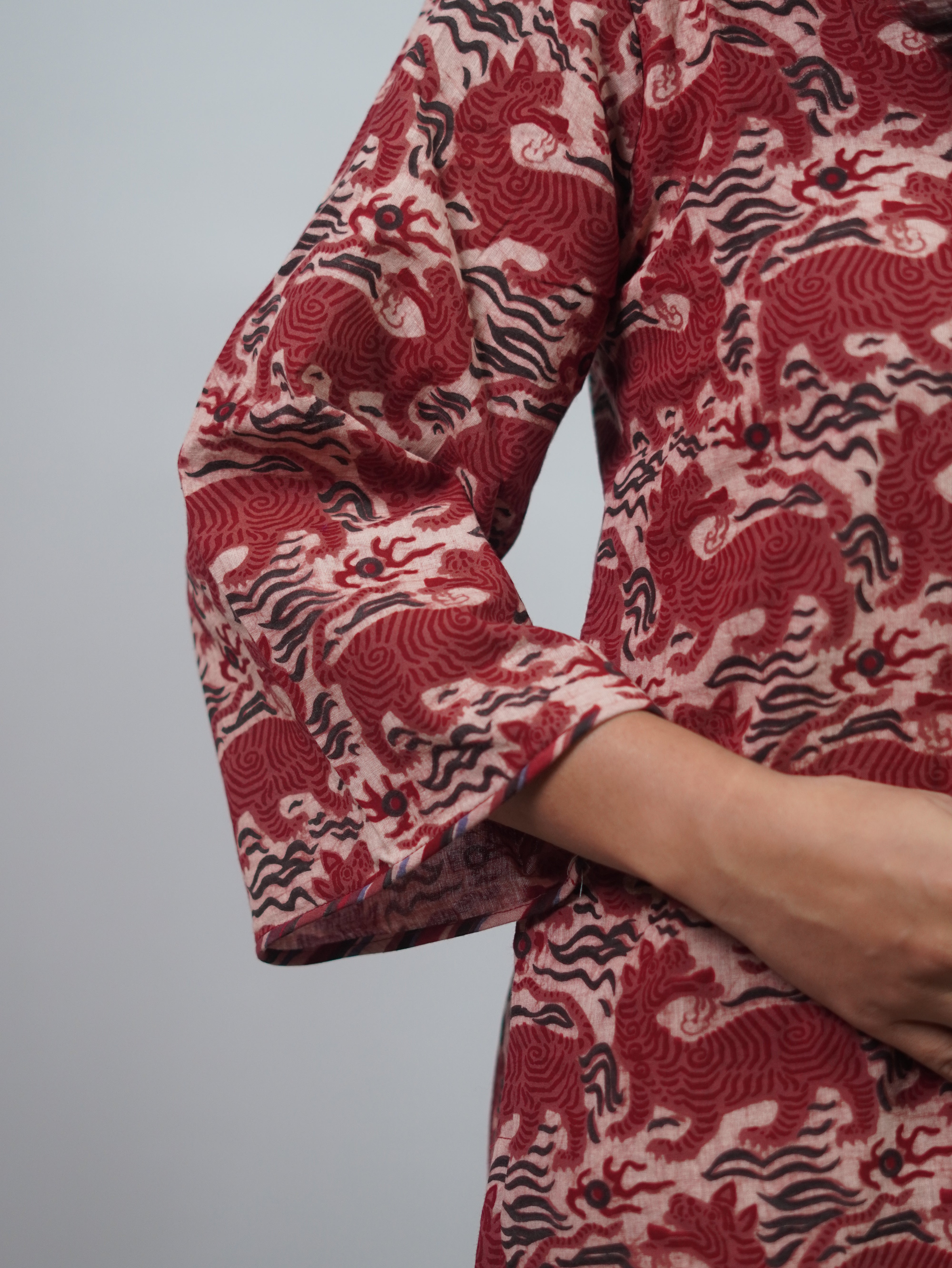 Paakhi Handmade Block Printed Ajrakh Kurta Set