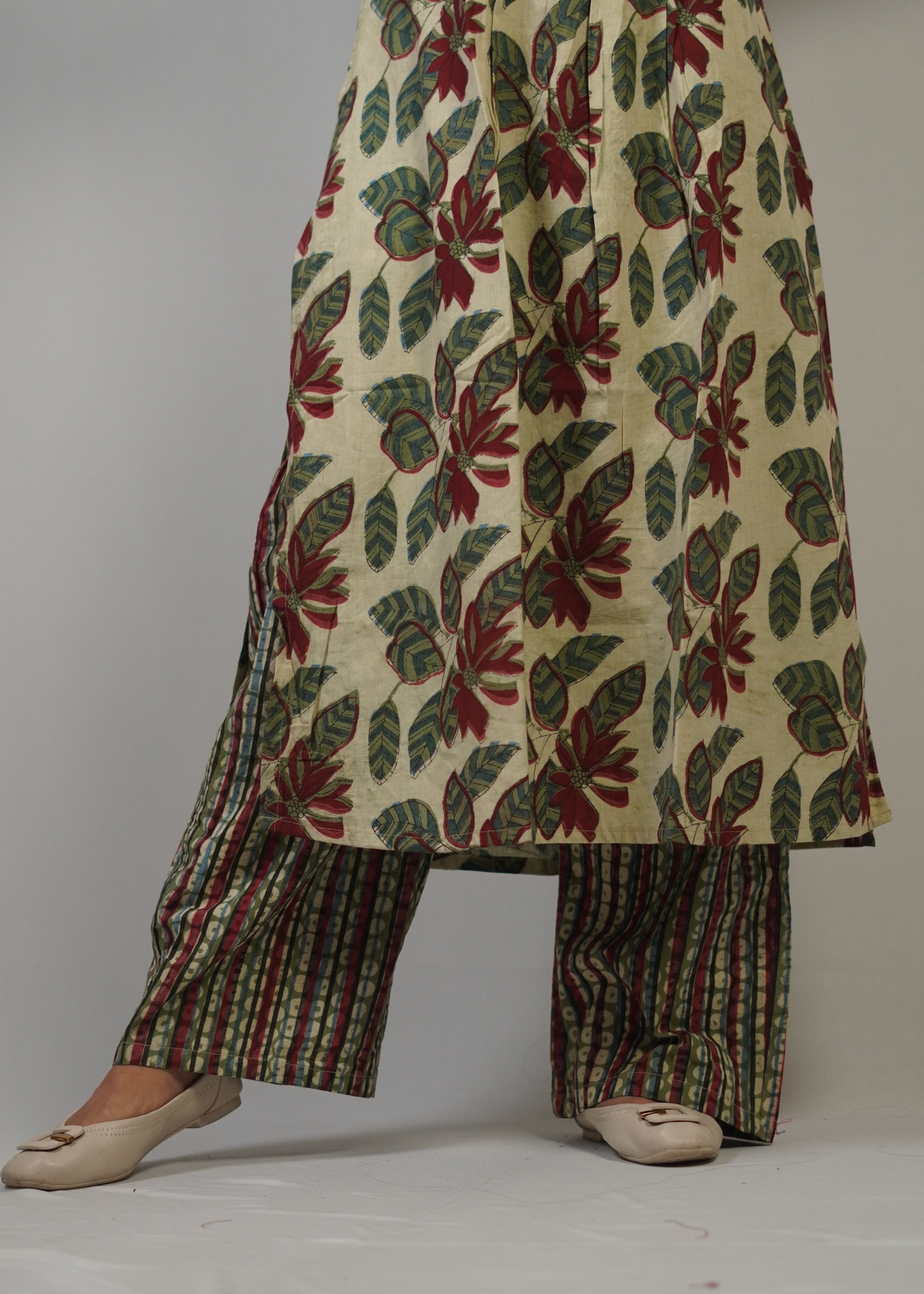 Khushboo Block Printed Ajrakh Kurta Set