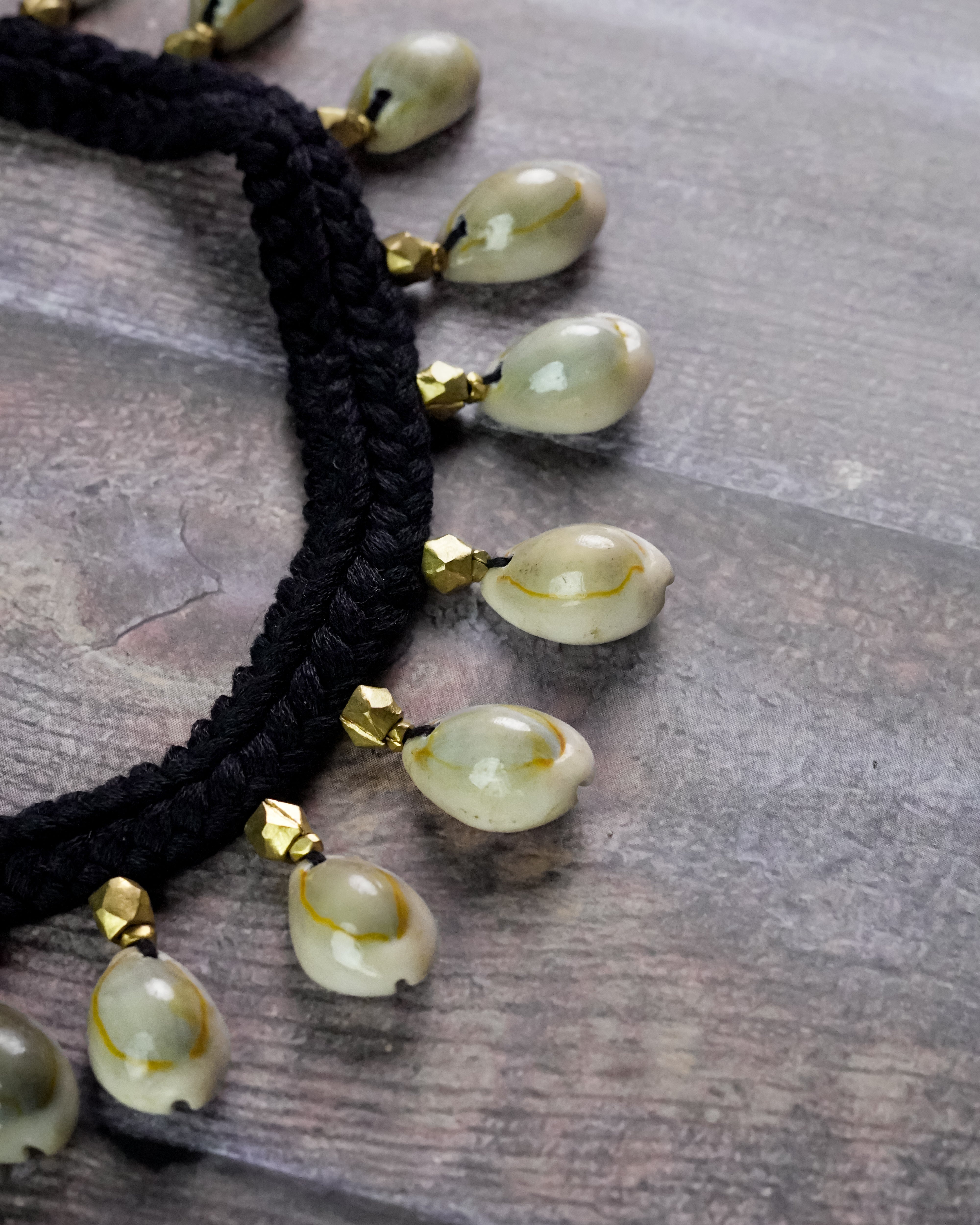 Black Cowrie Dhokra Jewellery