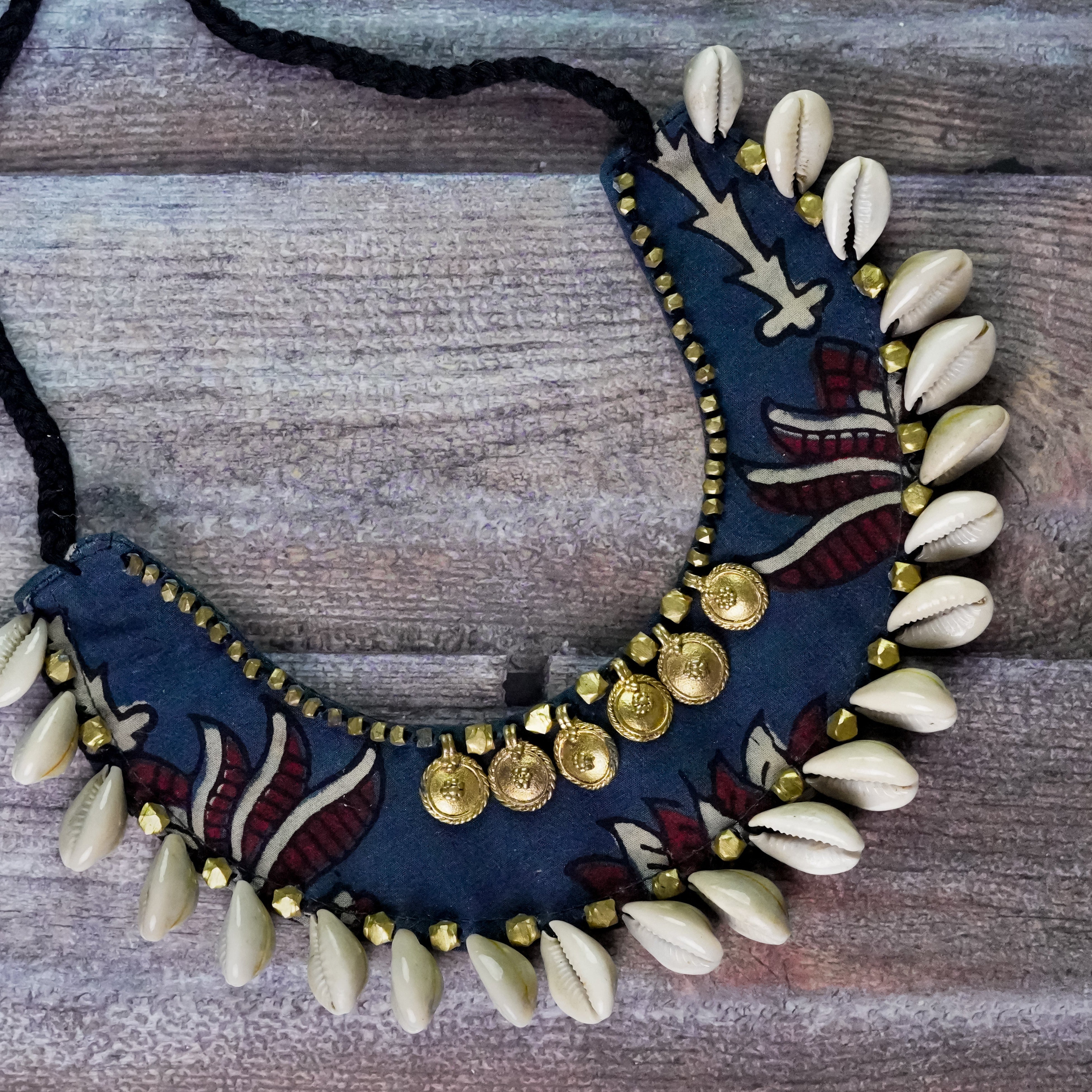 NEEL KAMAL AJRAKH NECKLACE