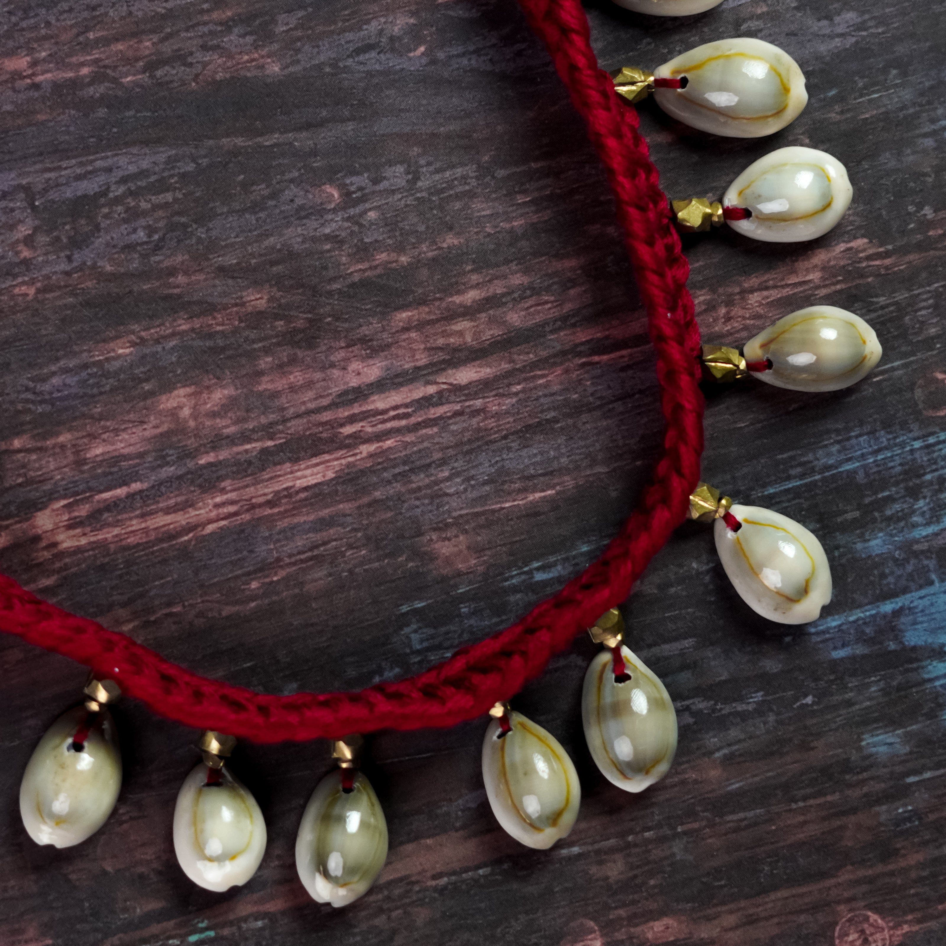 Red Cowries Neckpiece