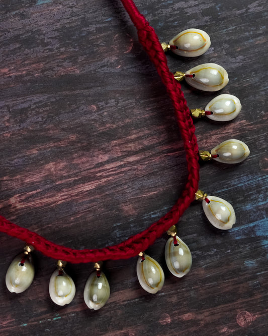 Red Cowries Neckpiece