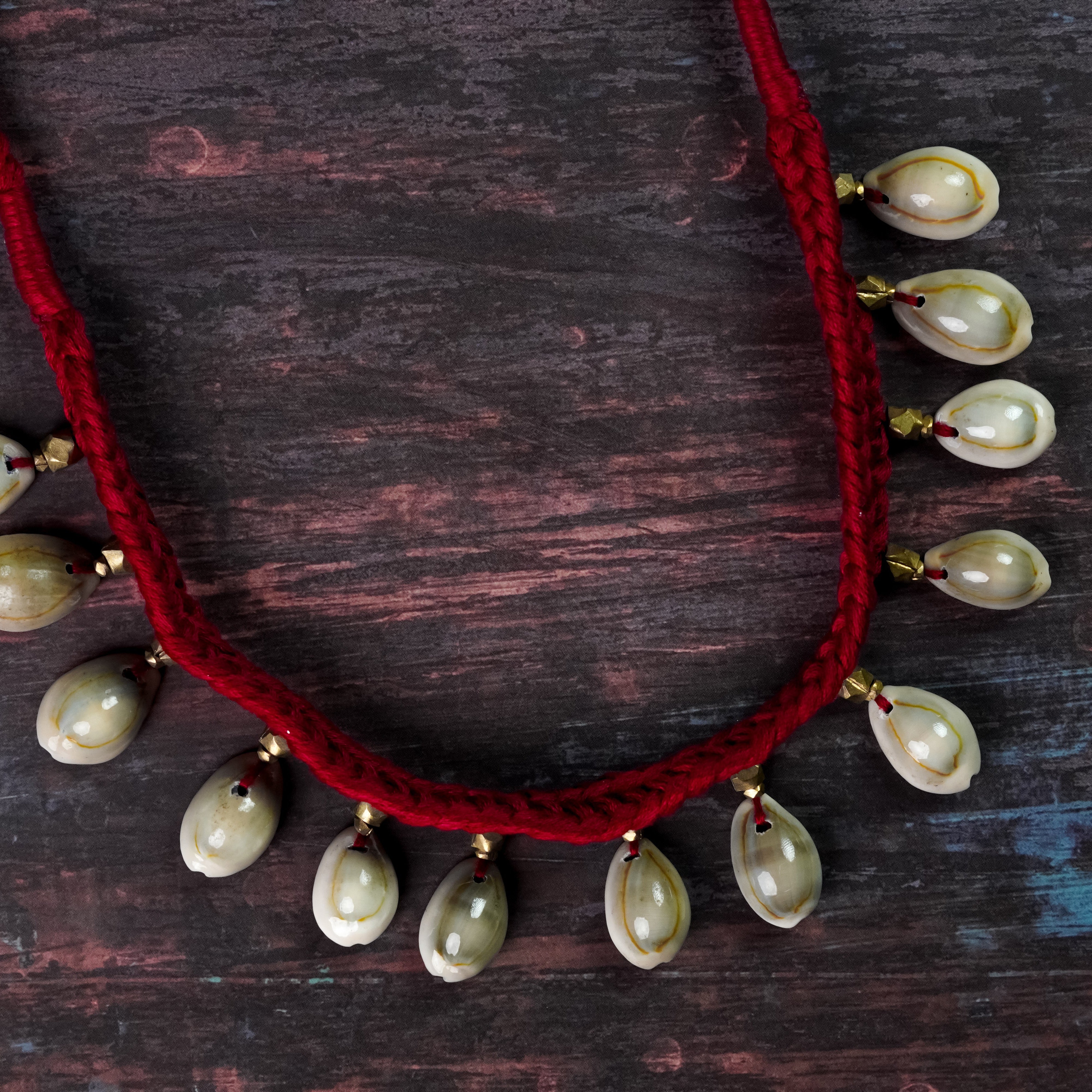 Red Cowries Neckpiece