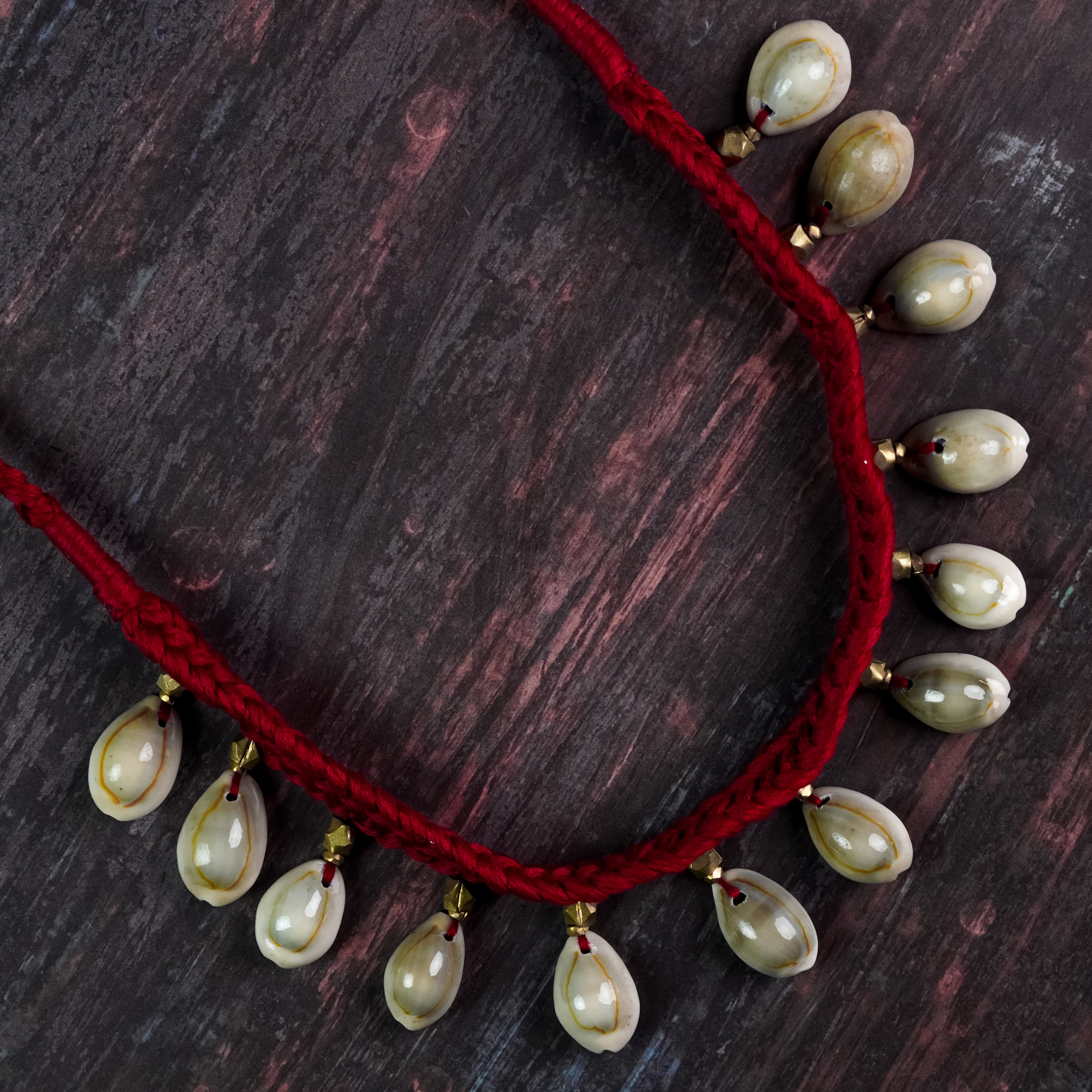 Red Cowries Neckpiece