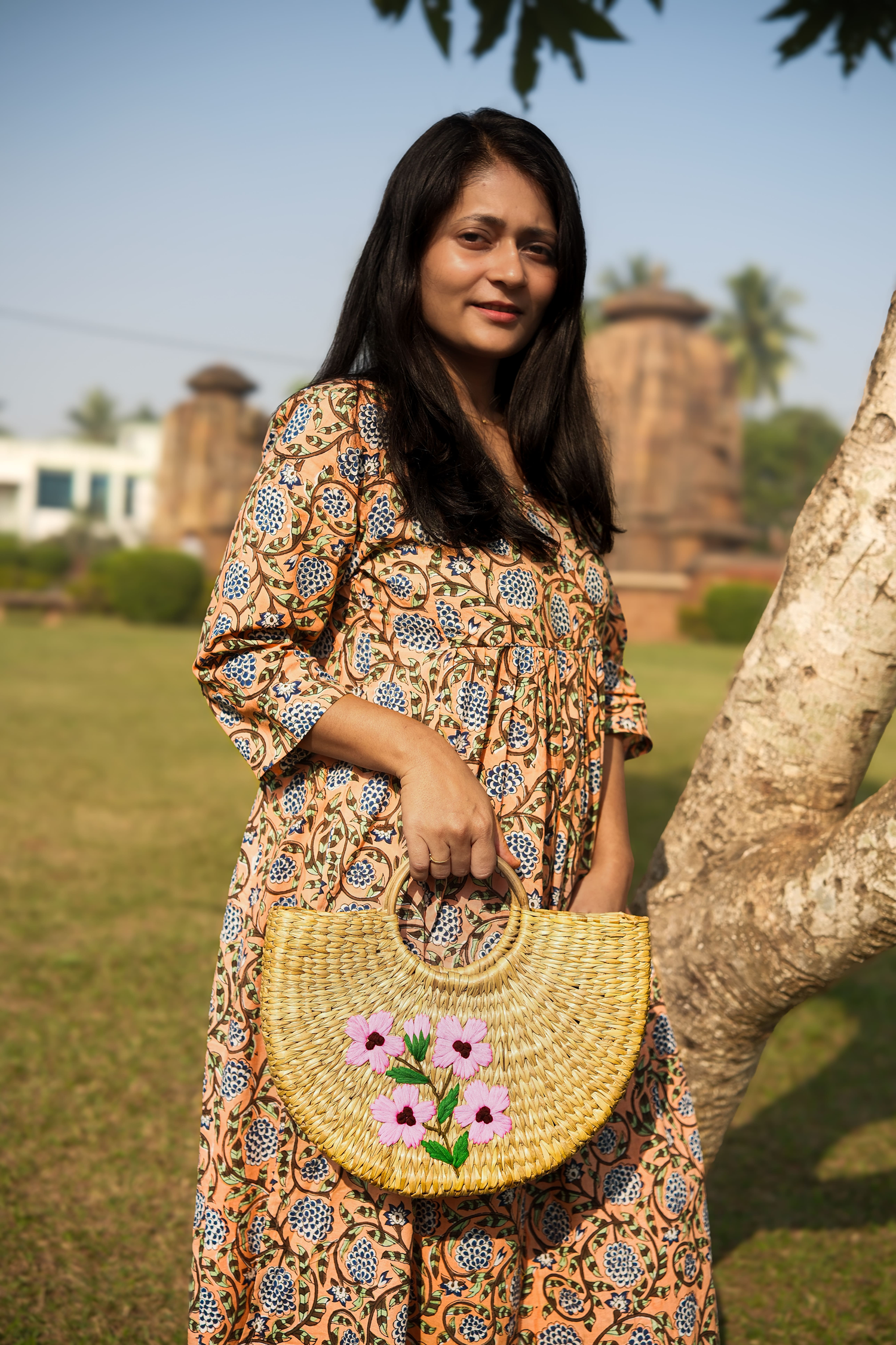 Peachy Bloom Baani Kurta Set