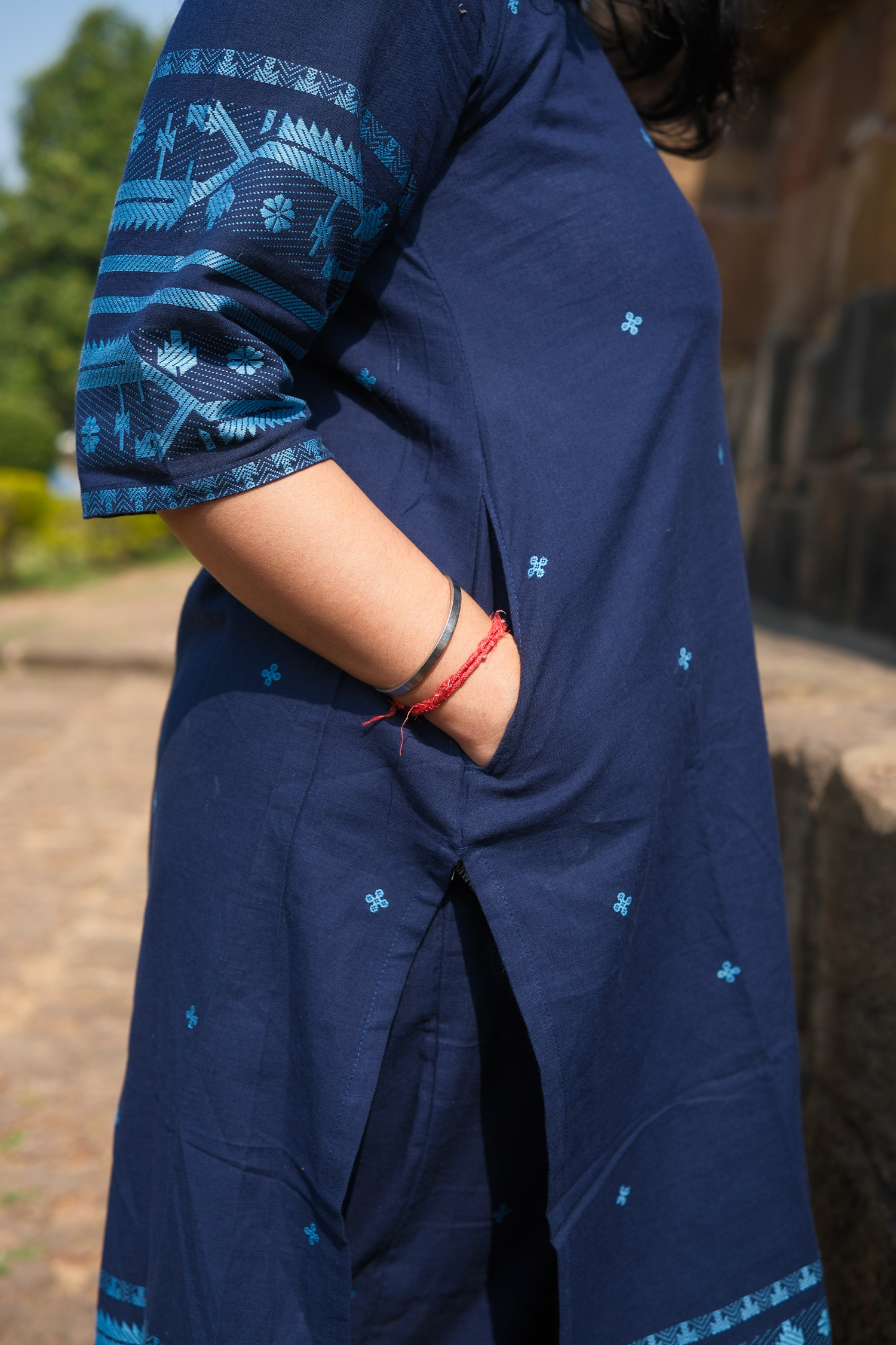 Midnight Blue and Sky Jamini Kurta Set