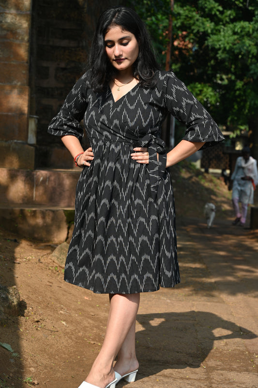 Tamal Semi-Wrap Dress