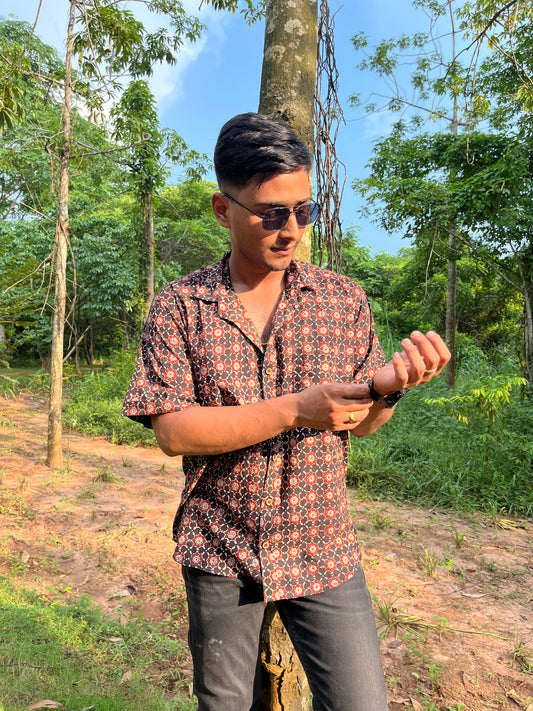 Earthy Ajrakh Shirt