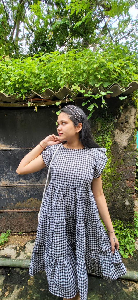 Gingham Grace Tiered Dress